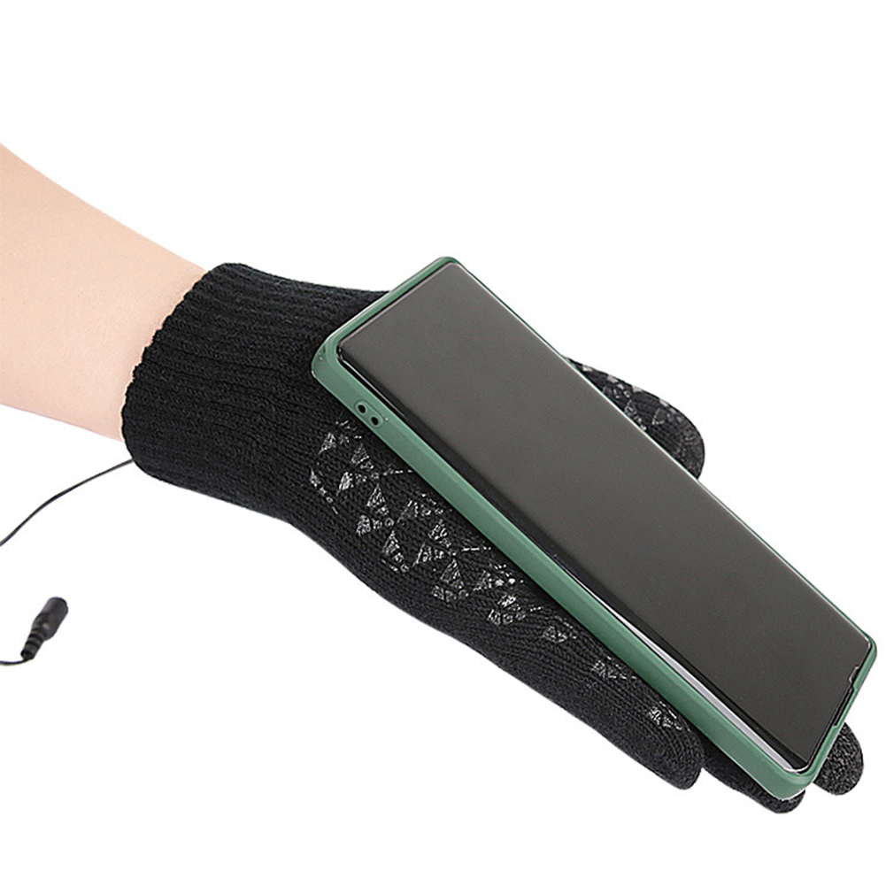 Touch Screen Gloves - USB Heated Knitted Gloves Full Finger