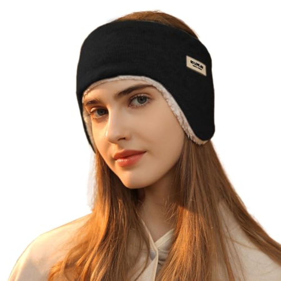 Fleece Ear Warmer Band - Ear Warmer Fuzzy Fleece Lined Winter