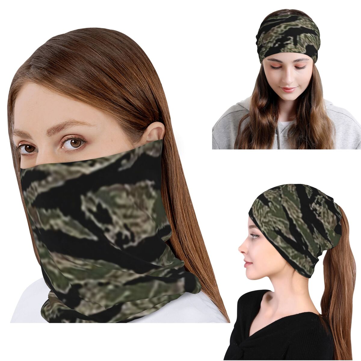 Tiger Stripe Camouflage Milita – Knit Beanie Hat Warm recenzja i cena