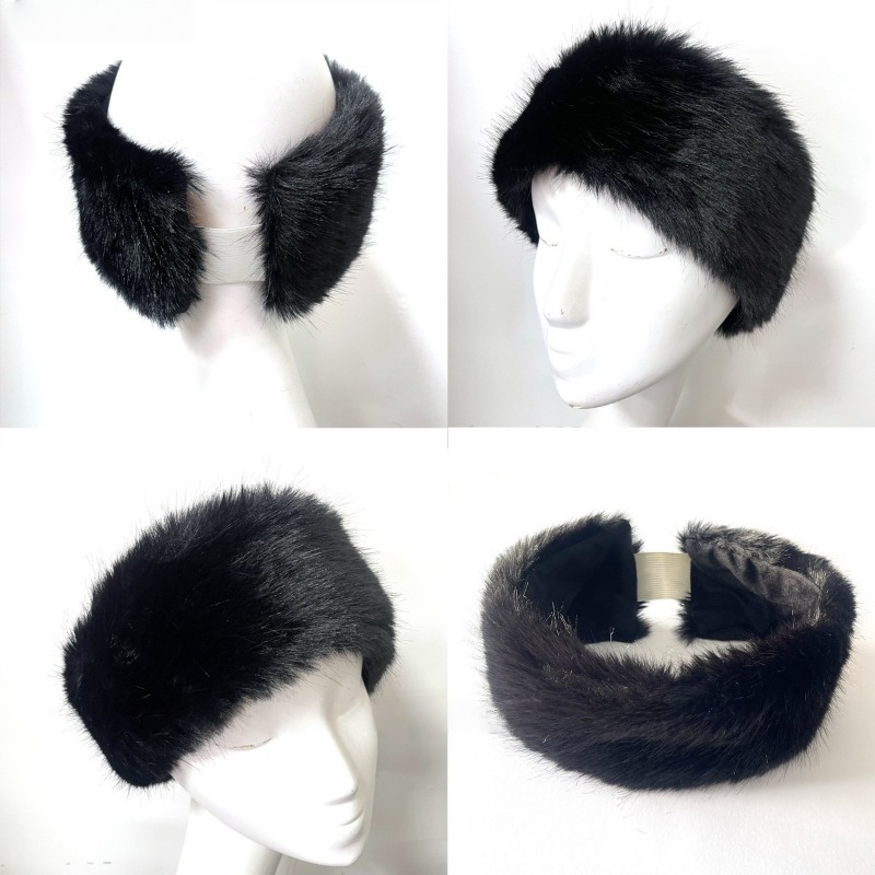 Wide Band Fur Headband Winter  – Fleece Ear Warmer Band recenzja i cena