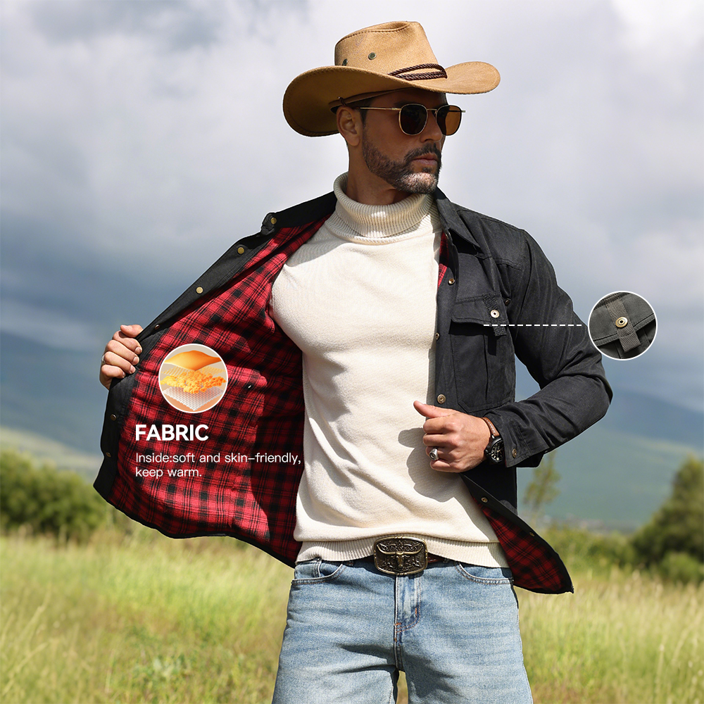Men's Jackets Spring Flannel L – Flannel Shirt Lined recenzja i cena