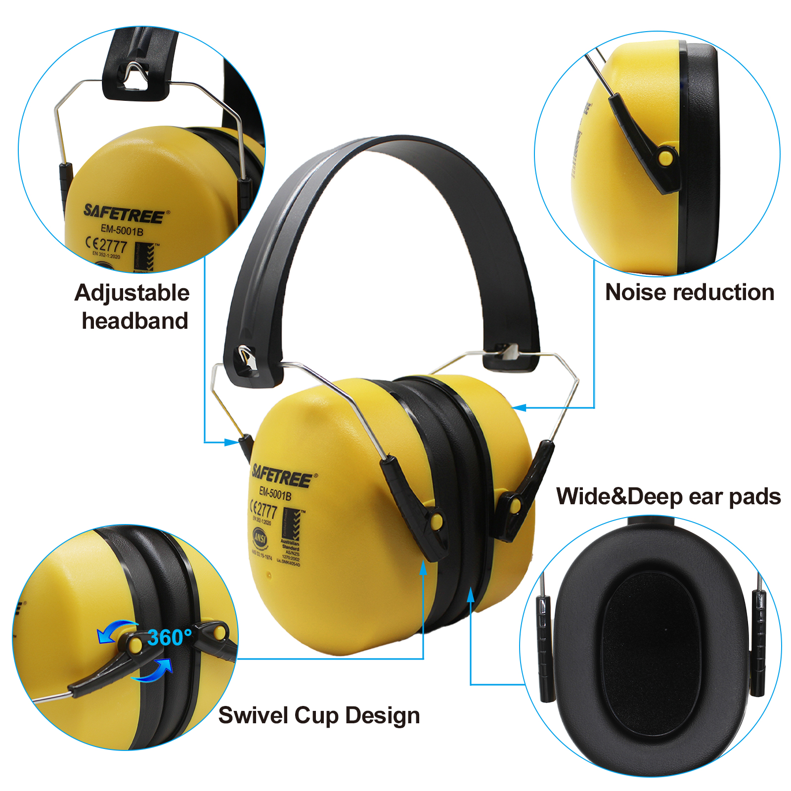 Safetree CE En 352-1: 2002 Fol – Earmuffs Foldable recenzja i cena