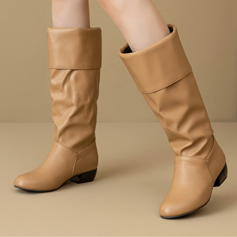 Slip on Knee High Boots Pleate – Waterproof Winter Boot recenzja i cena