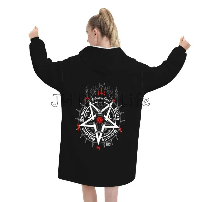 Black Satan Skull Dead Head My – Sherpa Hoodie Fleece recenzja i cena