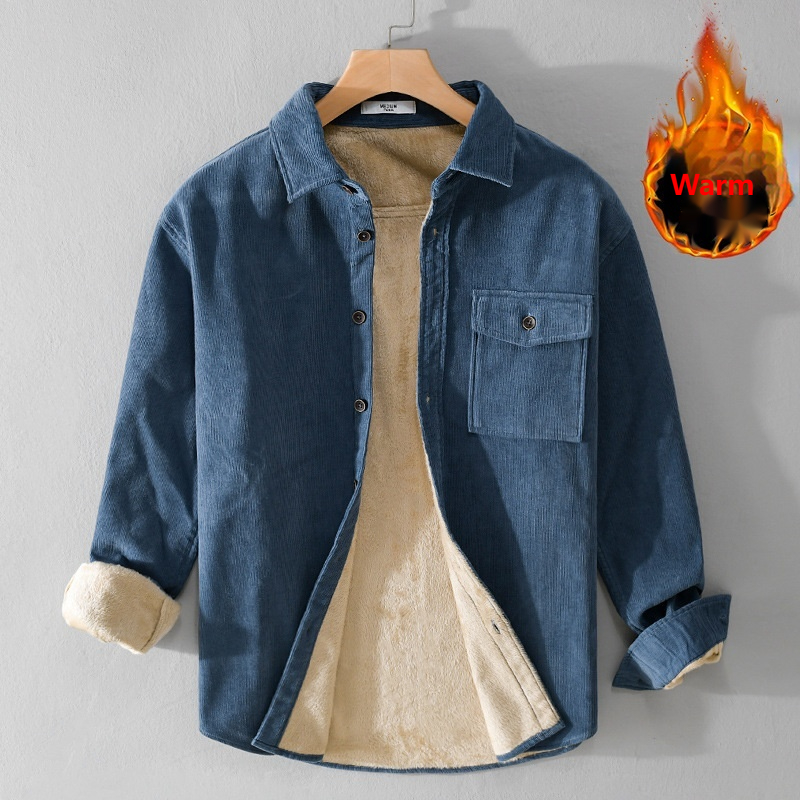 Men's Corduroy Shirt Jacket He – Flannel Shirt Lined recenzja i cena