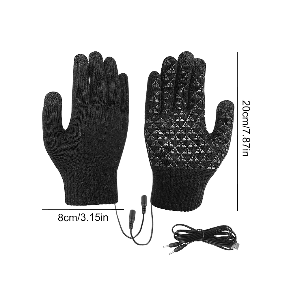 USB Heated Knitted Gloves Full – Touch Screen Gloves recenzja i cena