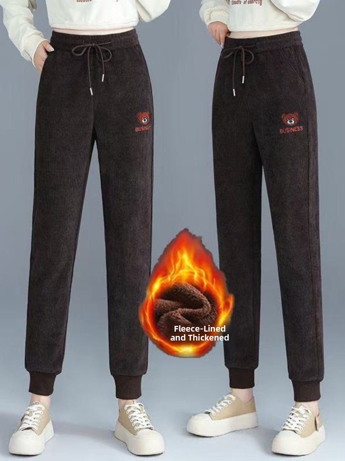 High Waist Fleece Lined Thick  – Corduroy Pant Warm recenzja i cena