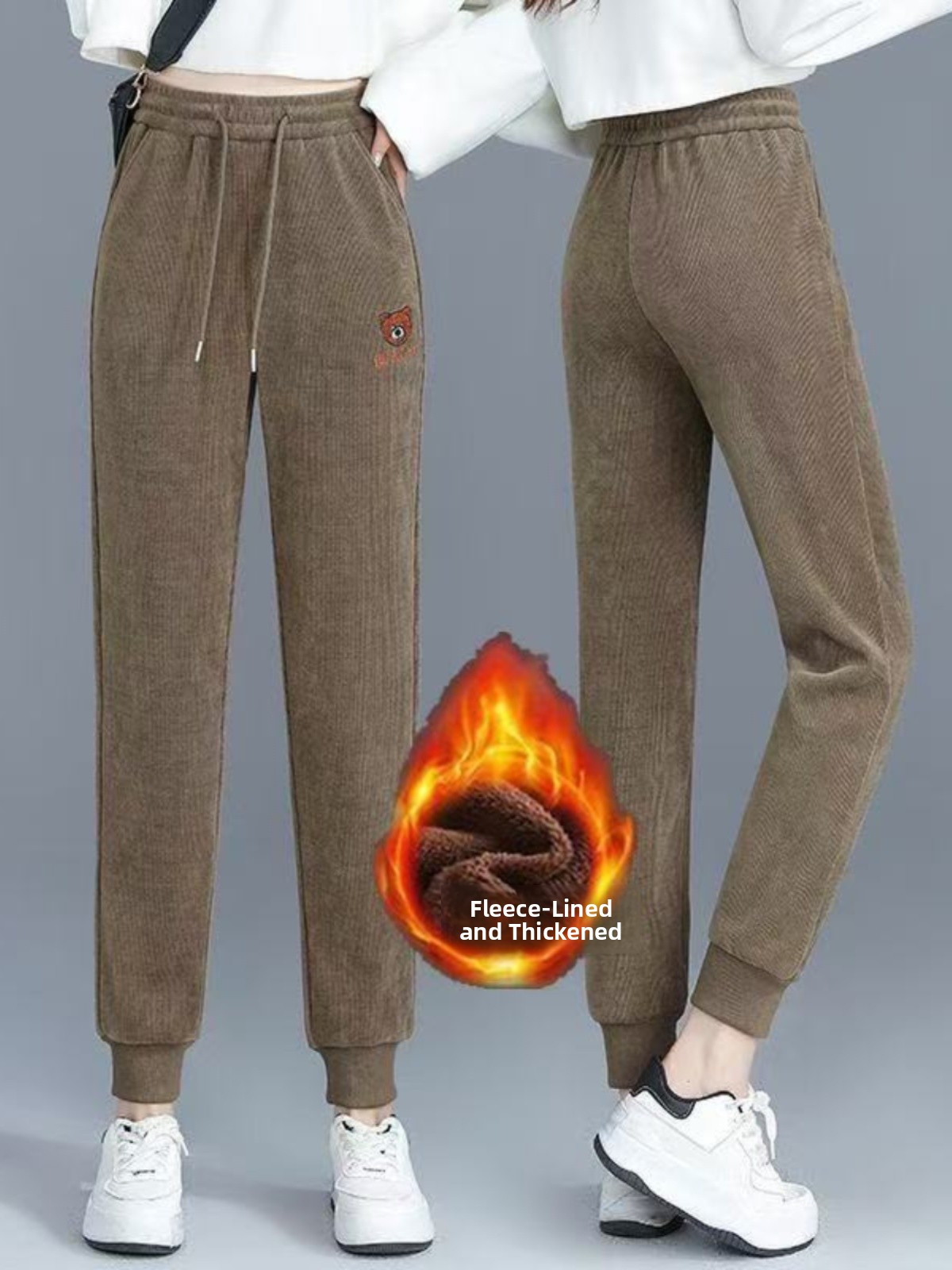 High Waist Fleece Lined Thick  – Corduroy Pant Warm recenzja i cena