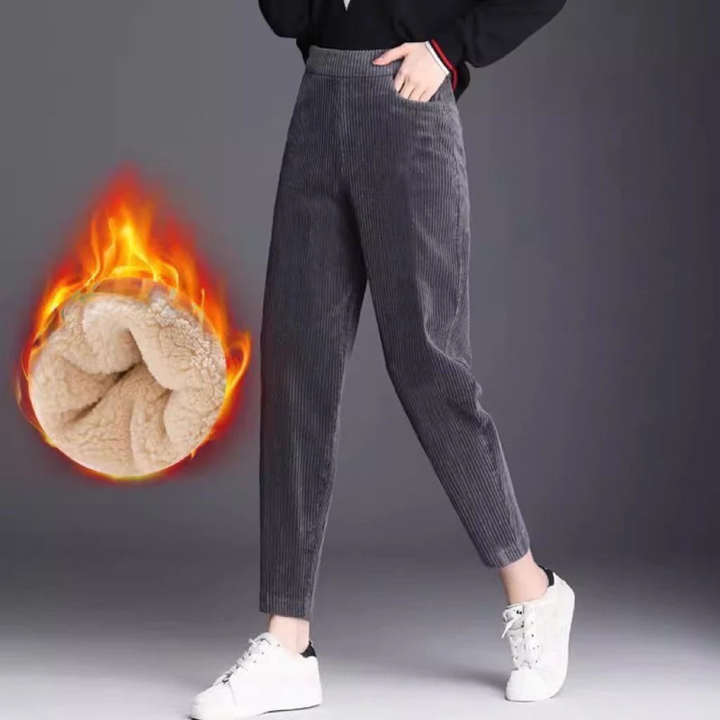 1pcs Women Autumn Winter Plush – Corduroy Pant Warm recenzja i cena