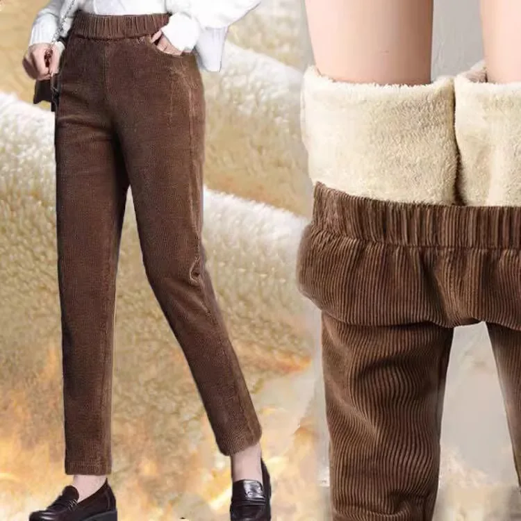 1pcs Women Autumn Winter Plush – Corduroy Pant Warm recenzja i cena