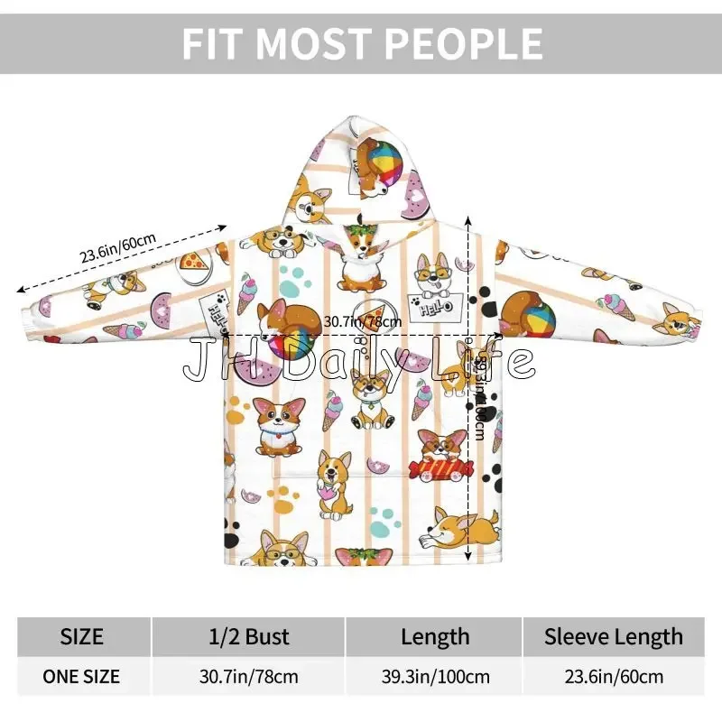 Cute Corgi Dog Wearable Hoodie – Sherpa Hoodie Fleece recenzja i cena