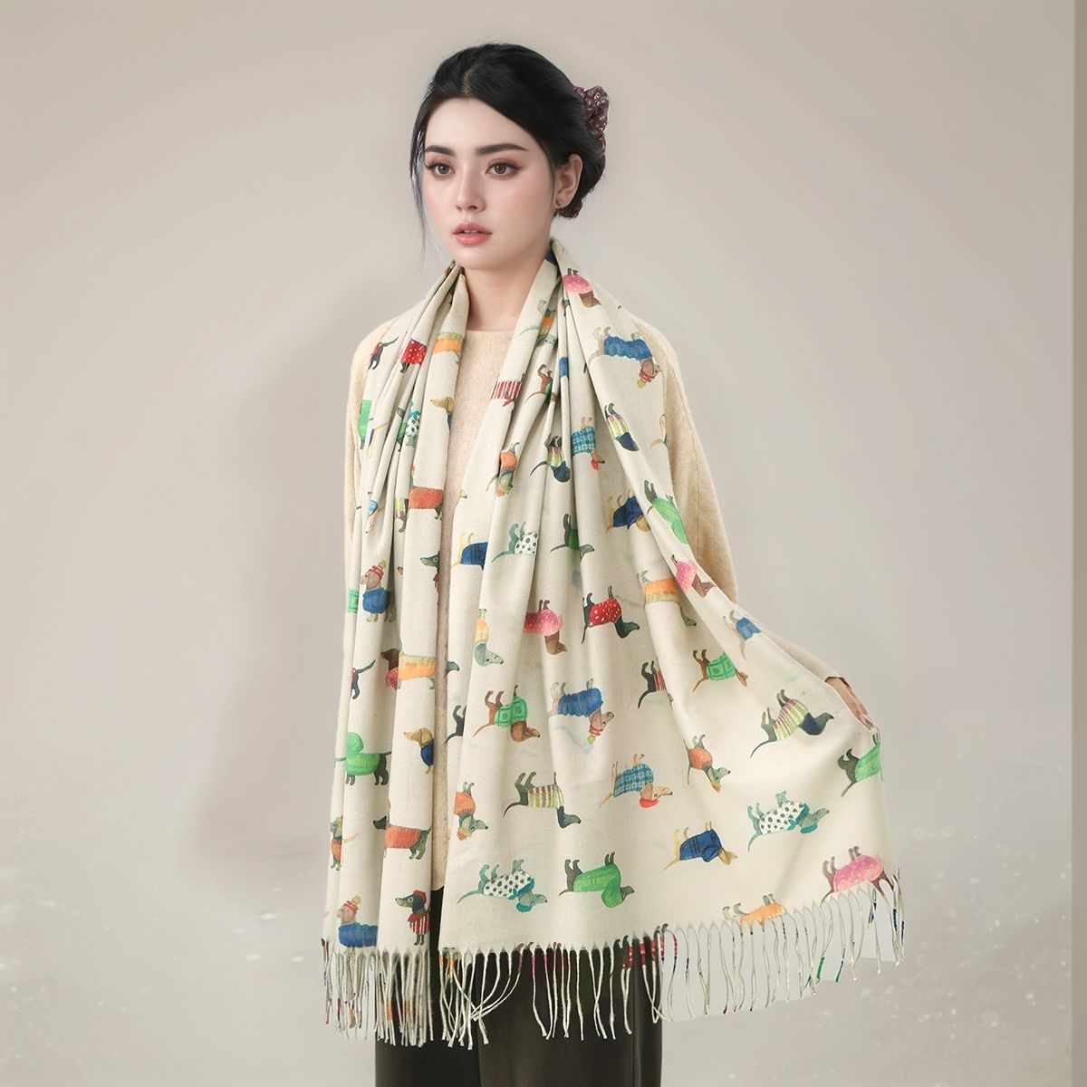 New Cashmere Scarf Shawl Dachs – Cashmere Pashmina Wrap recenzja i cena
