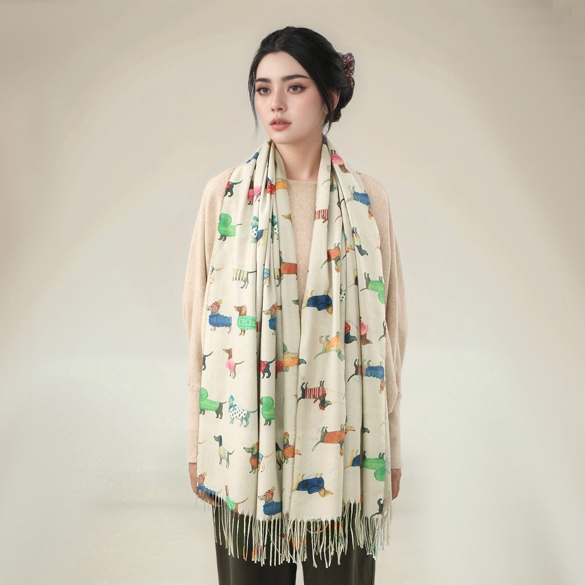 New Cashmere Scarf Shawl Dachs – Cashmere Pashmina Wrap recenzja i cena