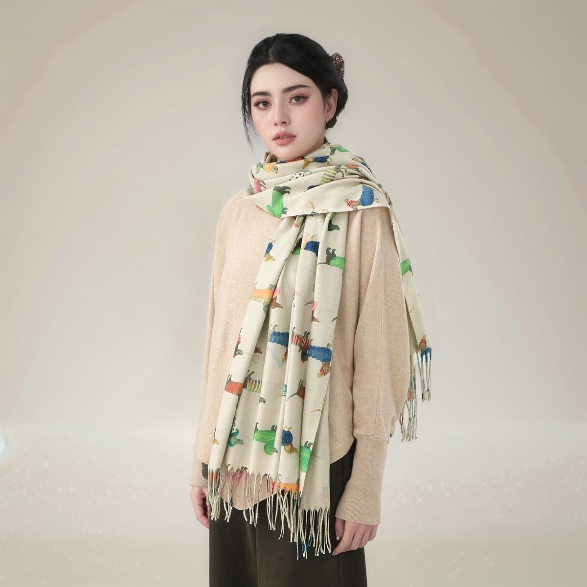 New Cashmere Scarf Shawl Dachs – Cashmere Pashmina Wrap recenzja i cena