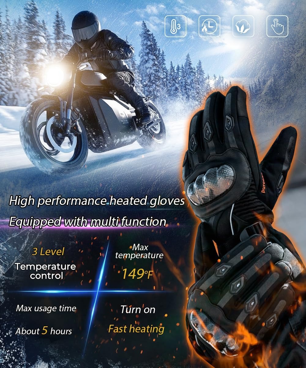 Heated Gloves with 3 Heat Sett – Touch Screen Gloves recenzja i cena