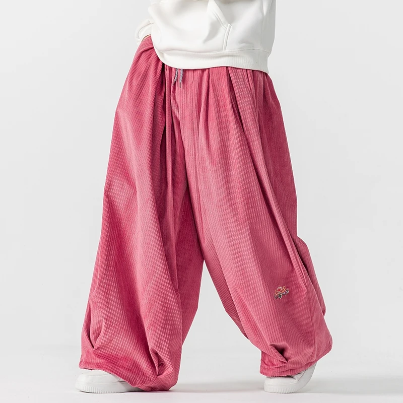 Men Corduroy Wide Leg Pants Me – Corduroy Pant Warm recenzja i cena