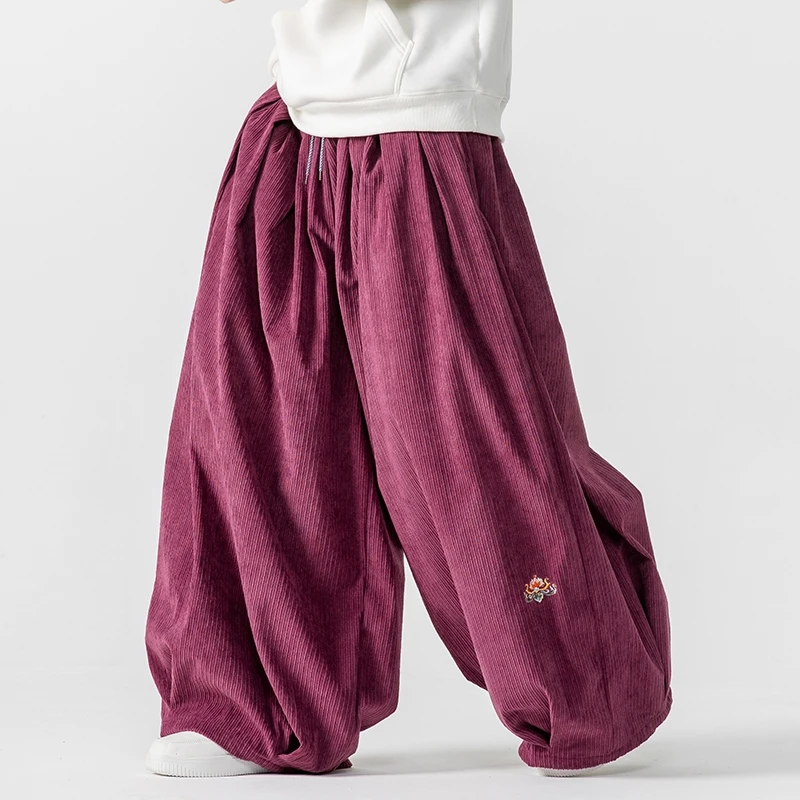 Men Corduroy Wide Leg Pants Me – Corduroy Pant Warm recenzja i cena