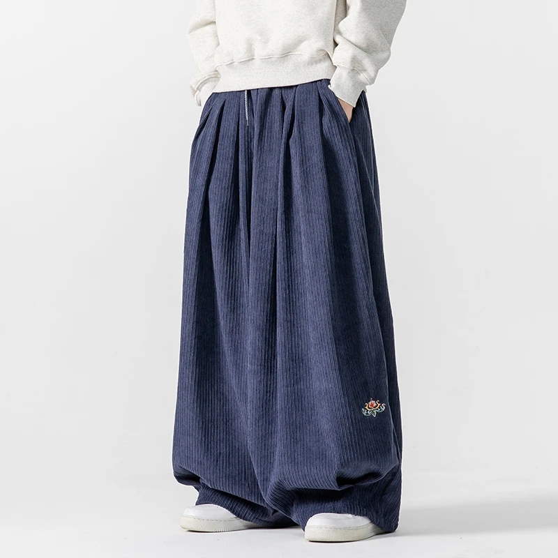 Men Corduroy Wide Leg Pants Me – Corduroy Pant Warm recenzja i cena