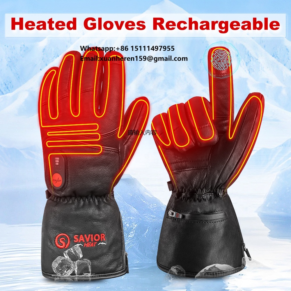 Heated Leather Gloves Men Wome – Hand Warmer Electric recenzja i cena