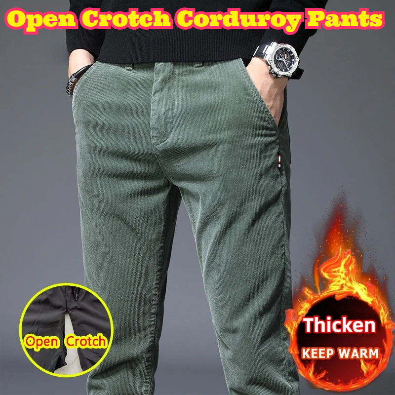 Open Crotch Men Fall Winter Fl – Corduroy Pant Warm recenzja i cena