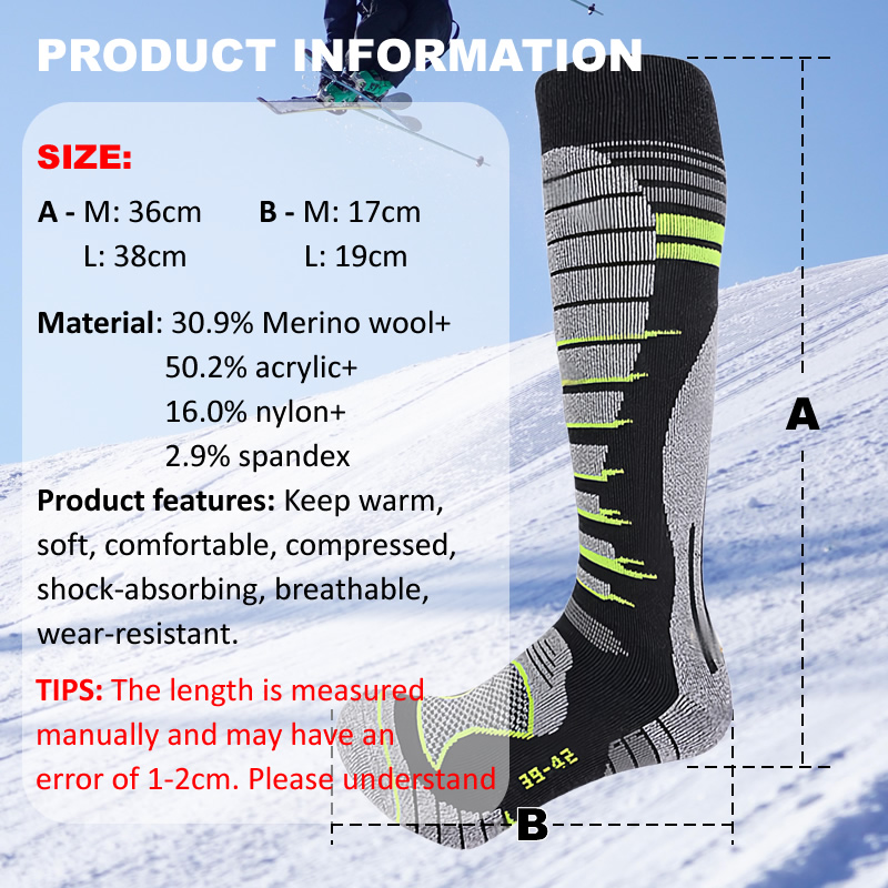 Merino Wool Ski Socks Cold Wea – Thermal Sock Wool recenzja i cena