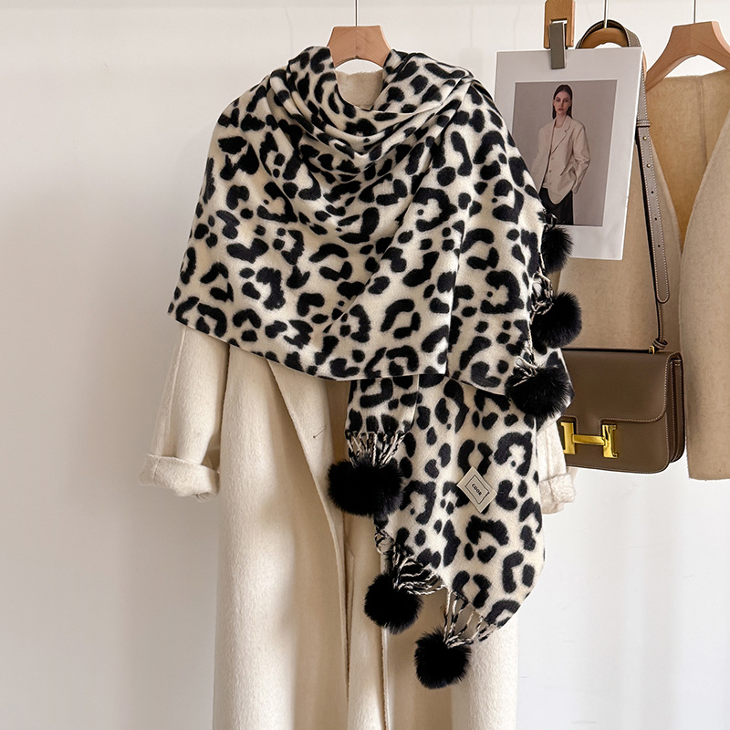 New Luxury Winter Leopard Two- – Cashmere Pashmina Wrap recenzja i cena