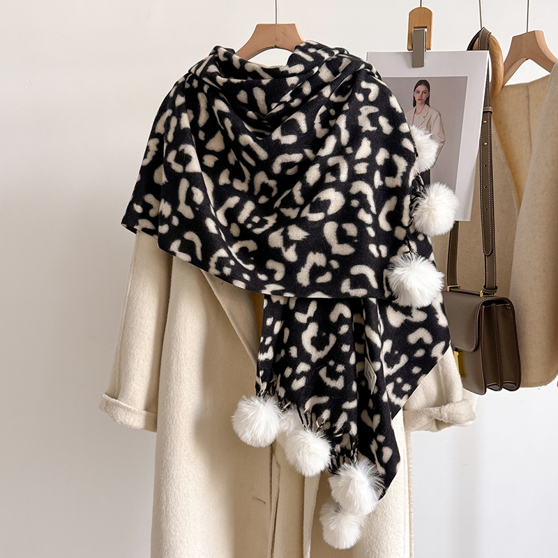 New Luxury Winter Leopard Two- – Cashmere Pashmina Wrap recenzja i cena