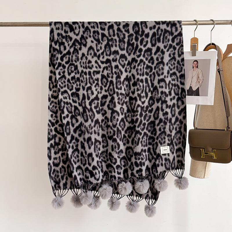 New Luxury Winter Leopard Two- – Cashmere Pashmina Wrap recenzja i cena