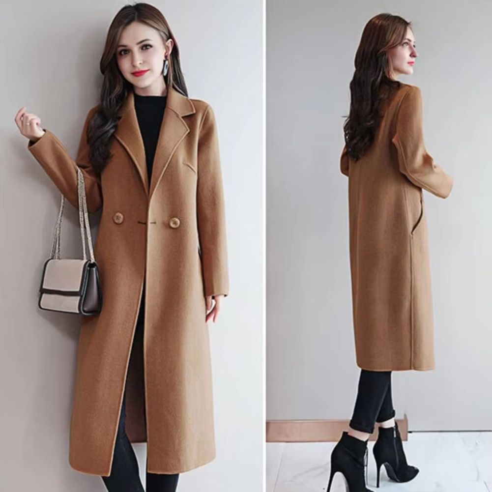 2025 Elegant Women Woolen Coat – Wool Coat Peacoat recenzja i cena