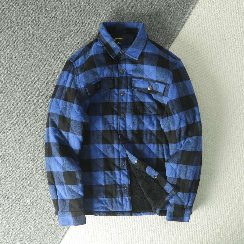 Fall Winter Men's Plaid Flanne – Flannel Shirt Lined recenzja i cena
