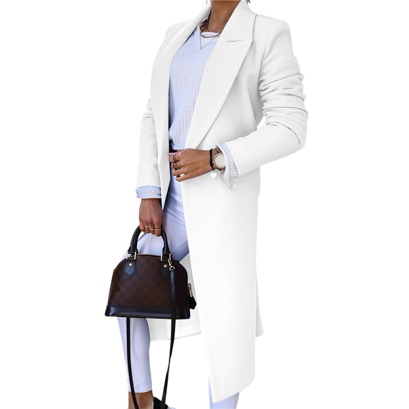 CYCLI-Women Long Wool Coats Fo – Wool Coat Peacoat recenzja i cena