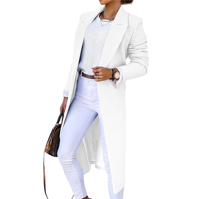CYCLI-Women Long Wool Coats Fo – Wool Coat Peacoat recenzja i cena