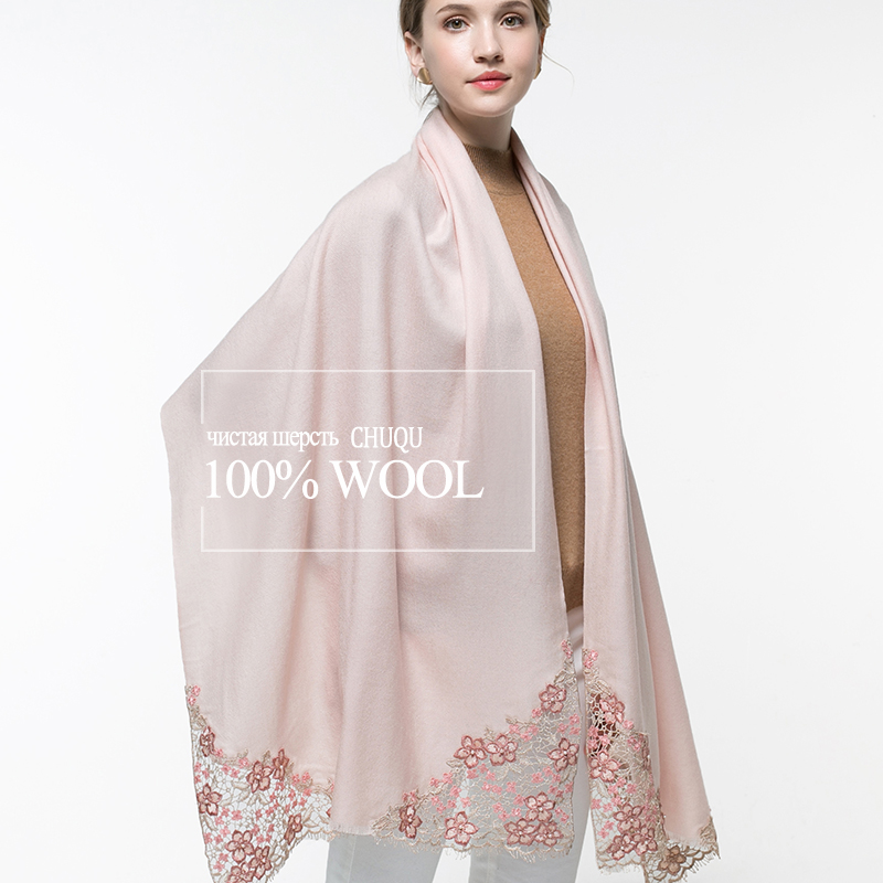 100% Real Wool Pink Scarf Wome – Cashmere Pashmina Wrap recenzja i cena