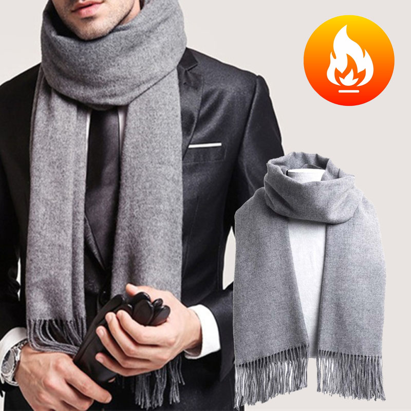 Autumn And Winter Solid Color  – Wool Scarf Men recenzja i cena