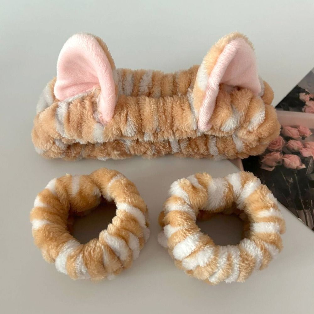3pcs/set Leopard Print Cute Ca – Winter Headband Fleece recenzja i cena