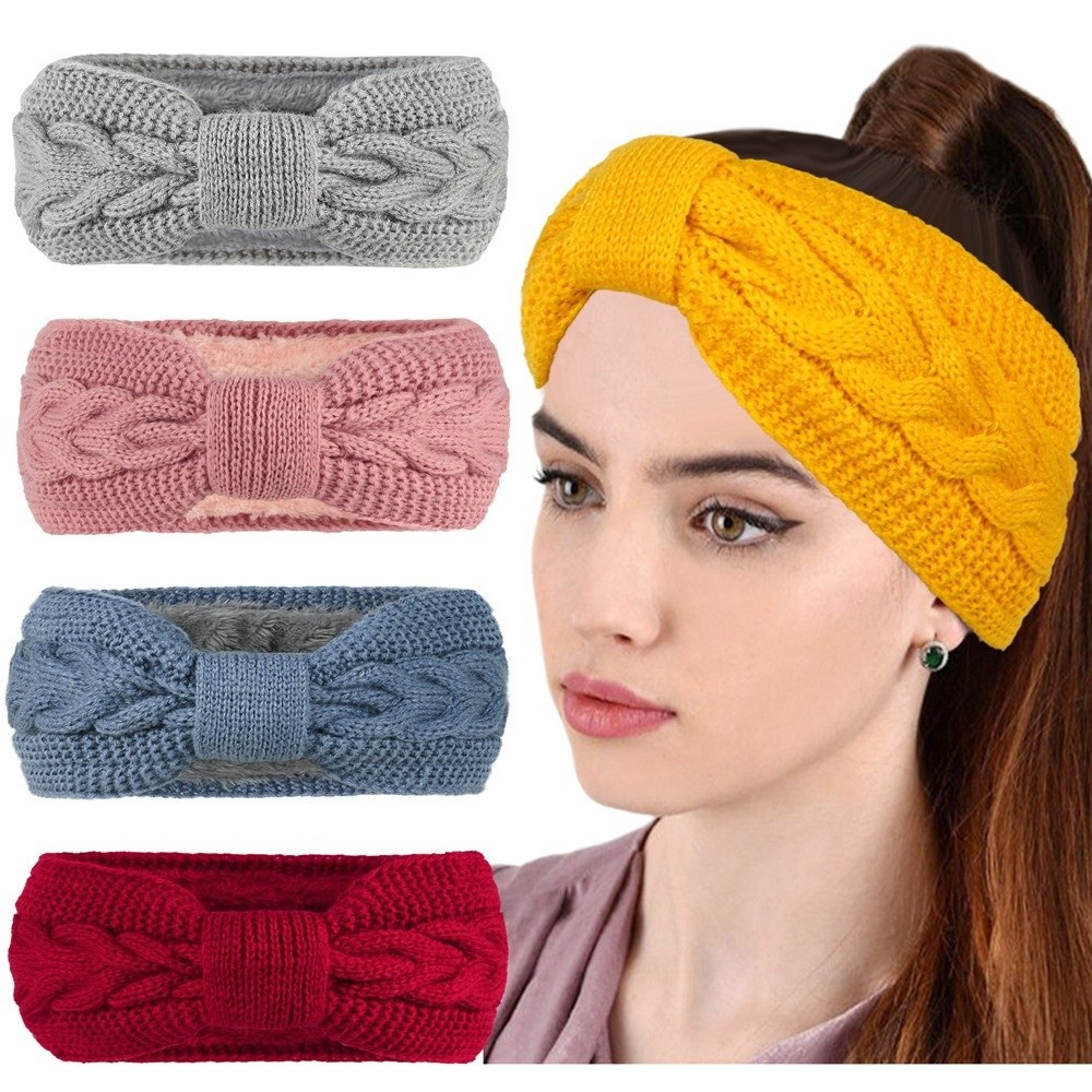 Winter Knitted Women Headbands – Winter Headband Fleece recenzja i cena