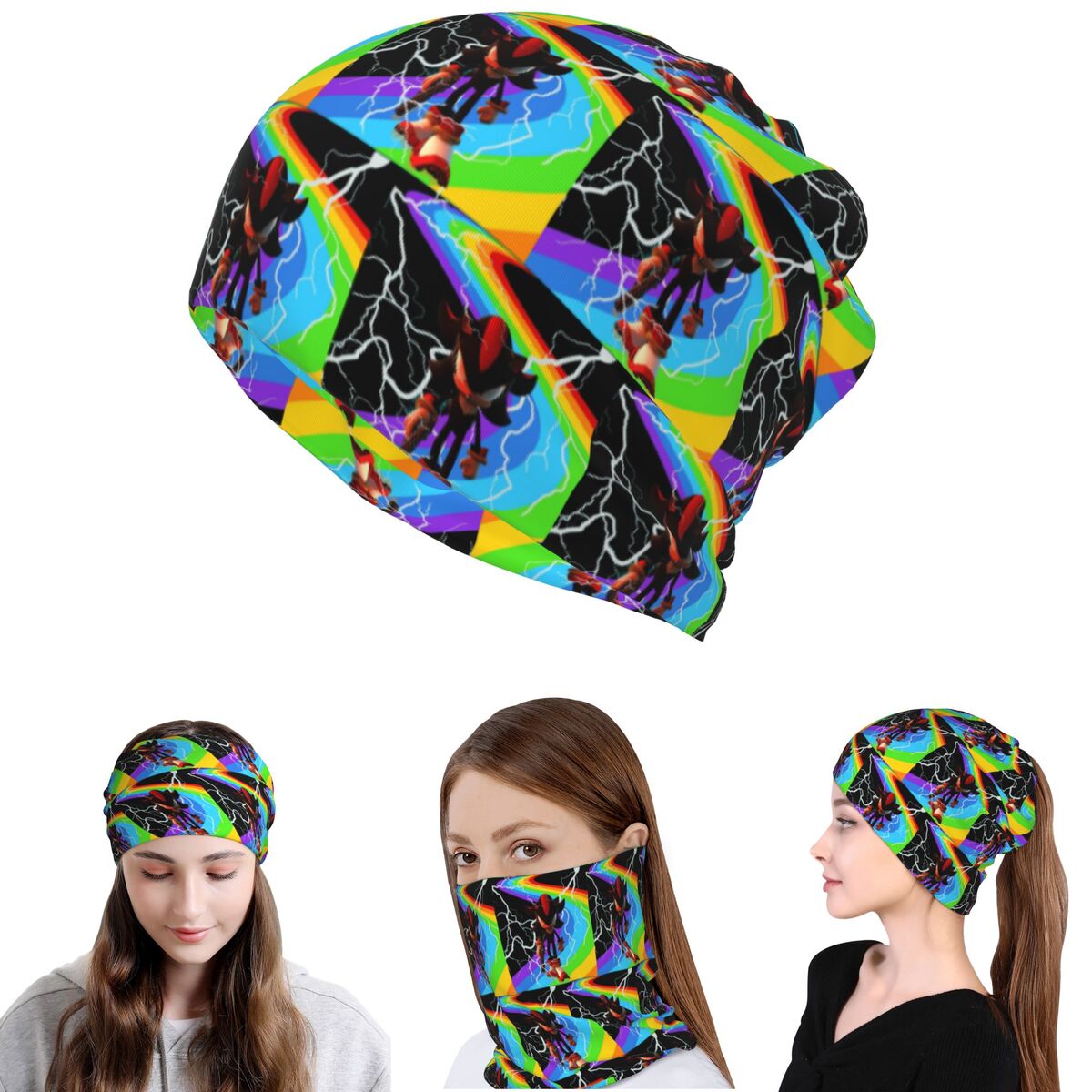 Shadow The Hedgehog Bandana Ne – Knit Beanie Hat Warm recenzja i cena