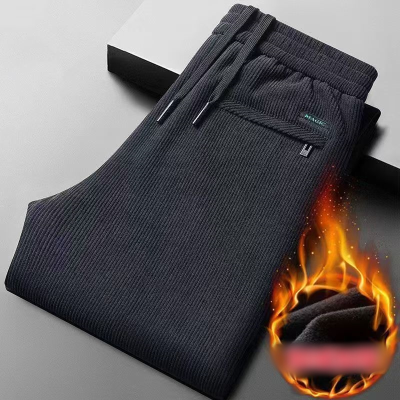 Black gray men's corduroy and  – Corduroy Pant Warm recenzja i cena