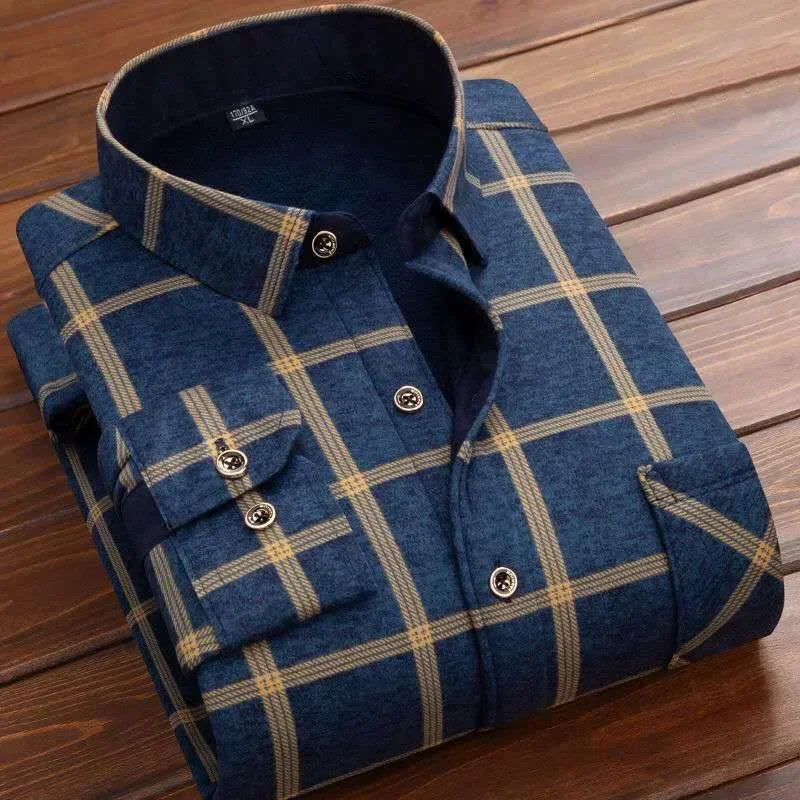 2025 Men's Winter Warm Long Sl – Flannel Shirt Lined recenzja i cena