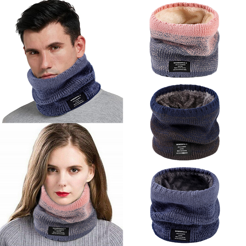 Winter Women Men's Knitted Gra – Wool Scarf Men recenzja i cena