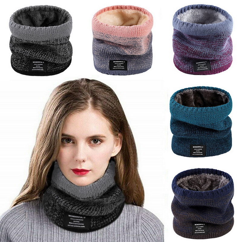 Winter Women Men's Knitted Gra – Wool Scarf Men recenzja i cena