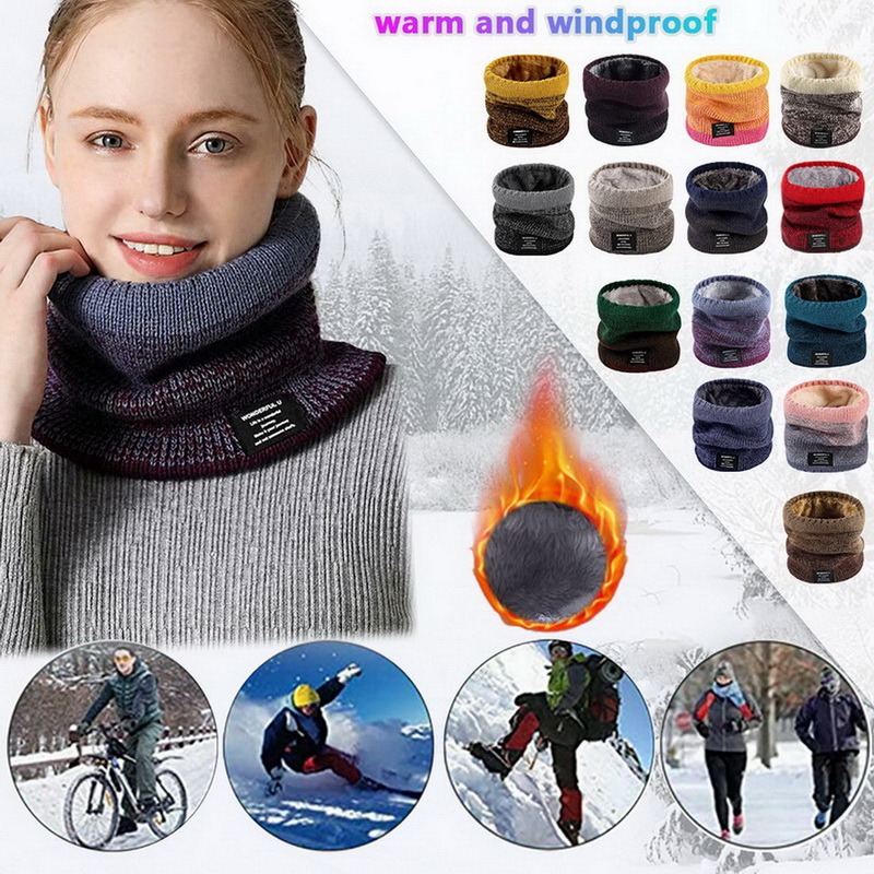 Winter Women Men's Knitted Gra – Wool Scarf Men recenzja i cena