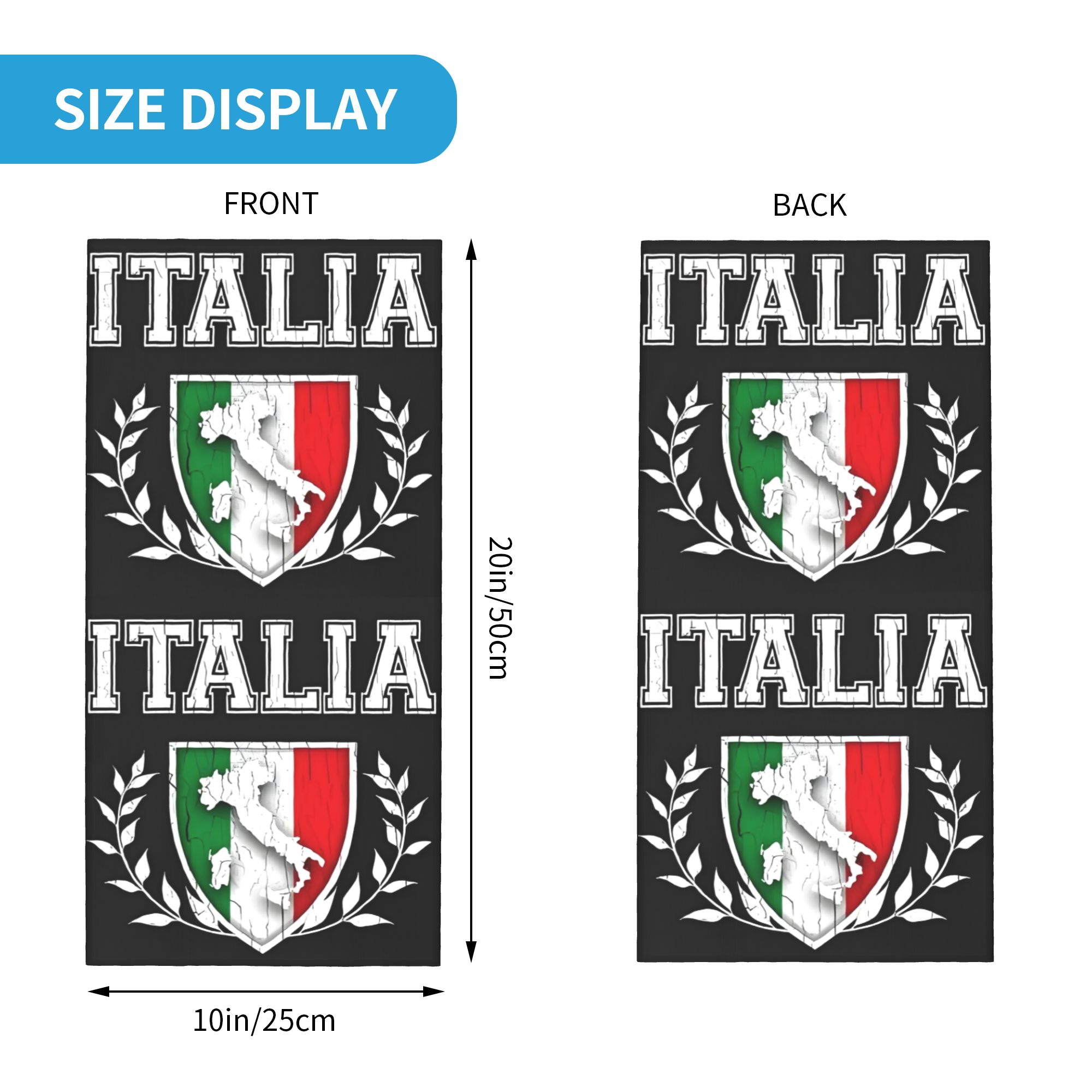 Custom Italy Flag Bandana Neck – Neck Gaiter Fleece recenzja i cena
