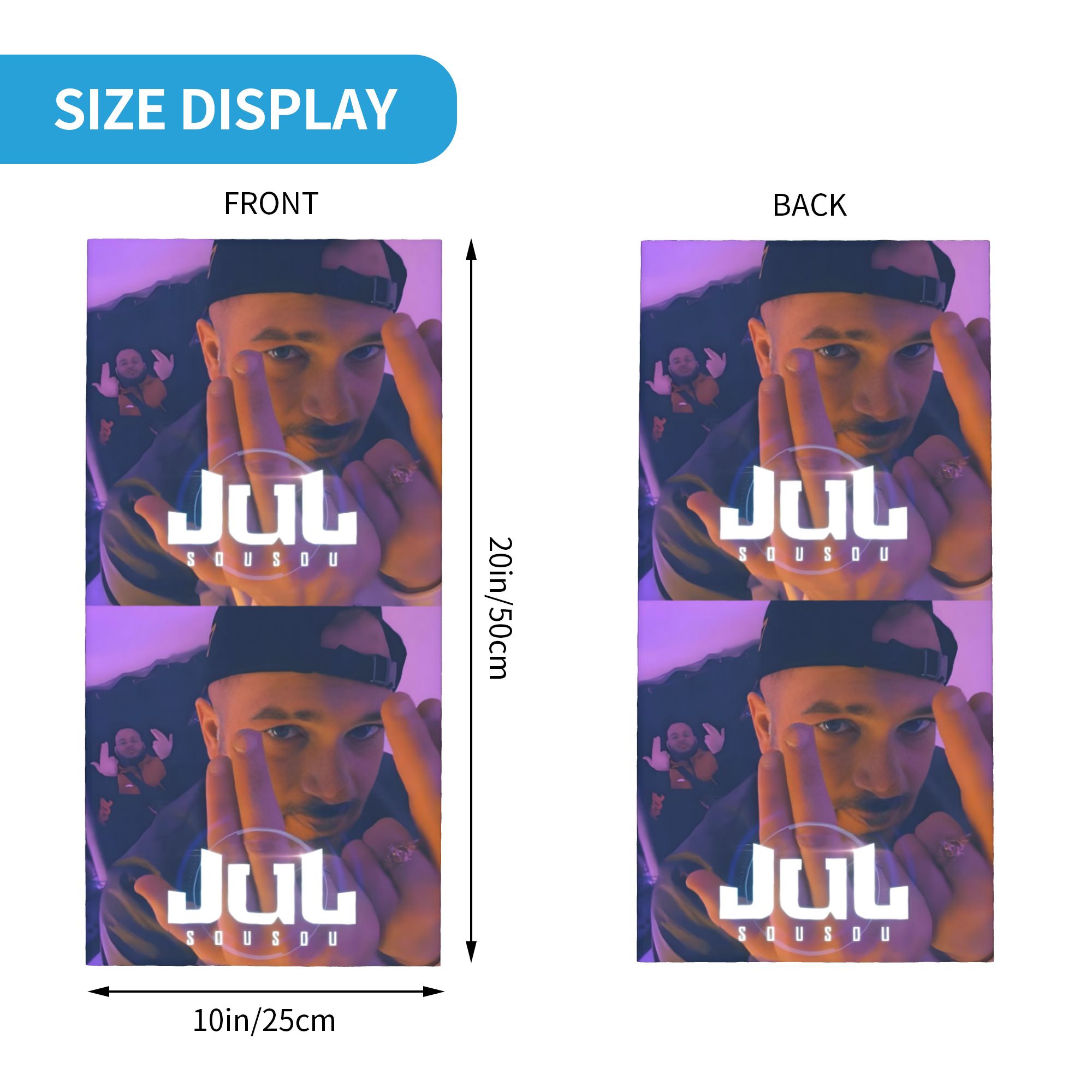 Custom JuL Rap Music Bandana W – Neck Gaiter Fleece recenzja i cena
