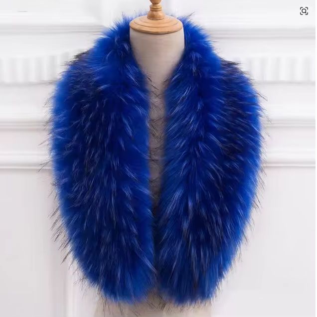 Natural Fur Collar Real raccoo – Shawl Wrap Winter recenzja i cena