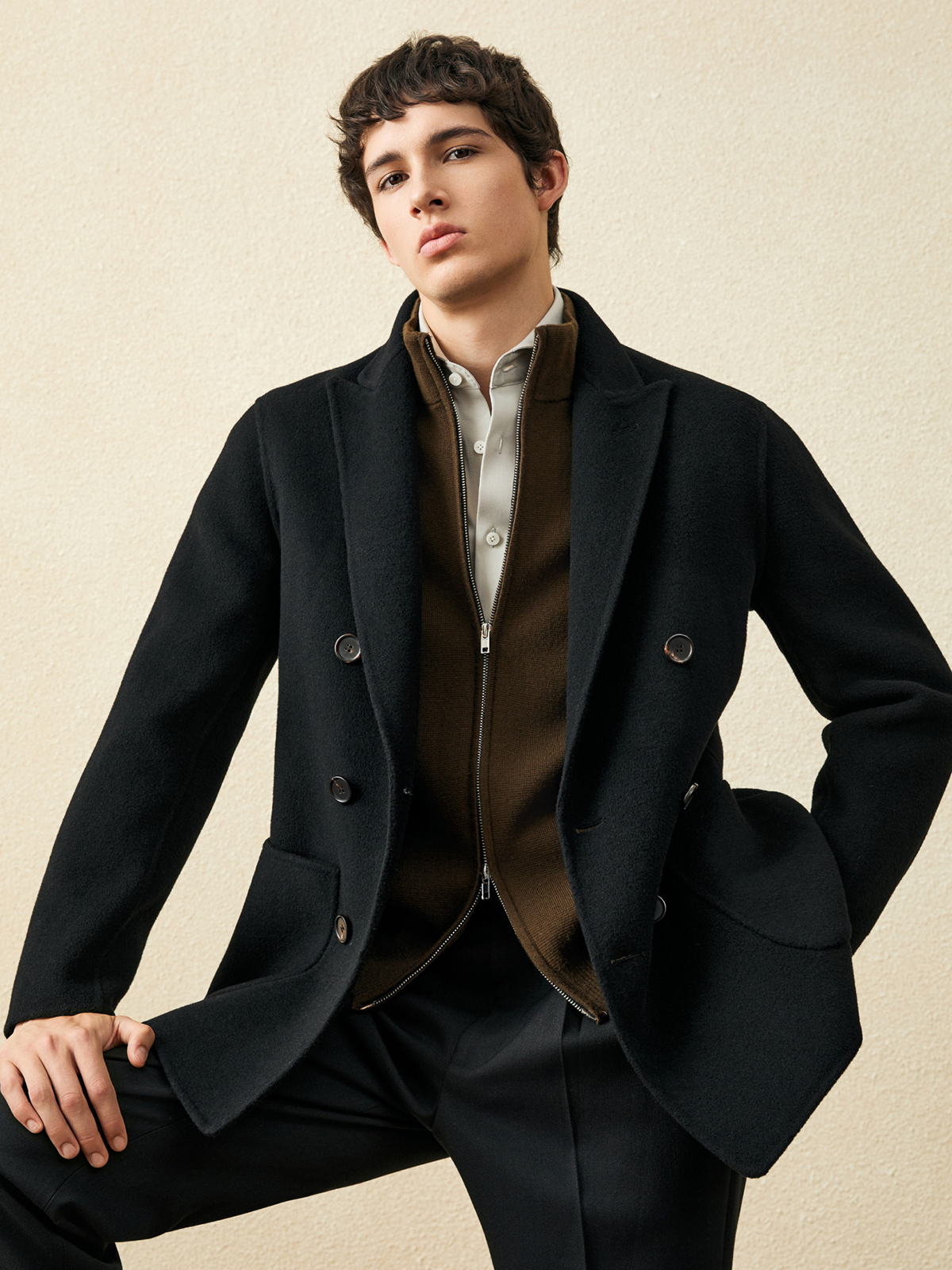 Men‘s 100% Wool Short Coat | B – Wool Coat Peacoat recenzja i cena