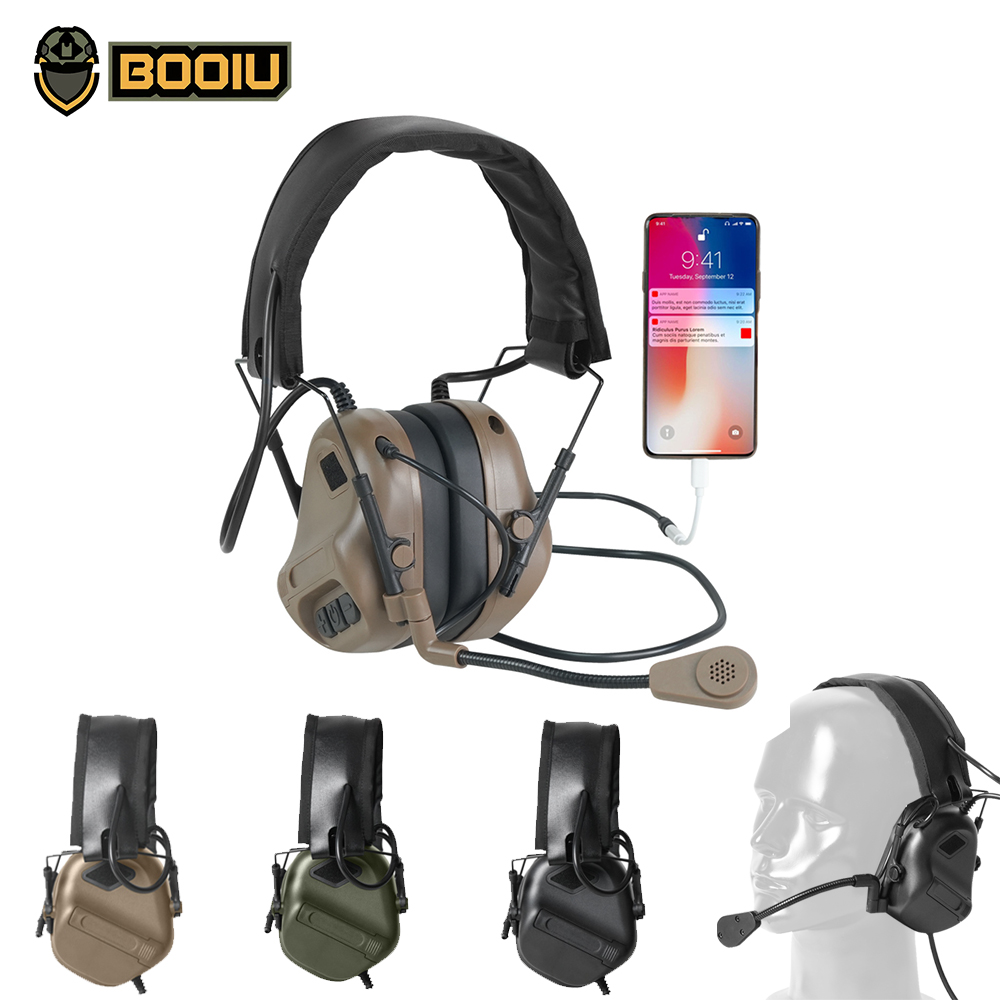 BOOIU Tactical Electronic Shoo – Earmuffs Foldable recenzja i cena
