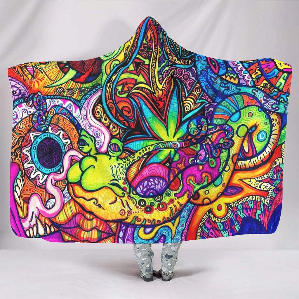 Abstract Bright Trippy Rainbow – Sherpa Hoodie Fleece recenzja i cena