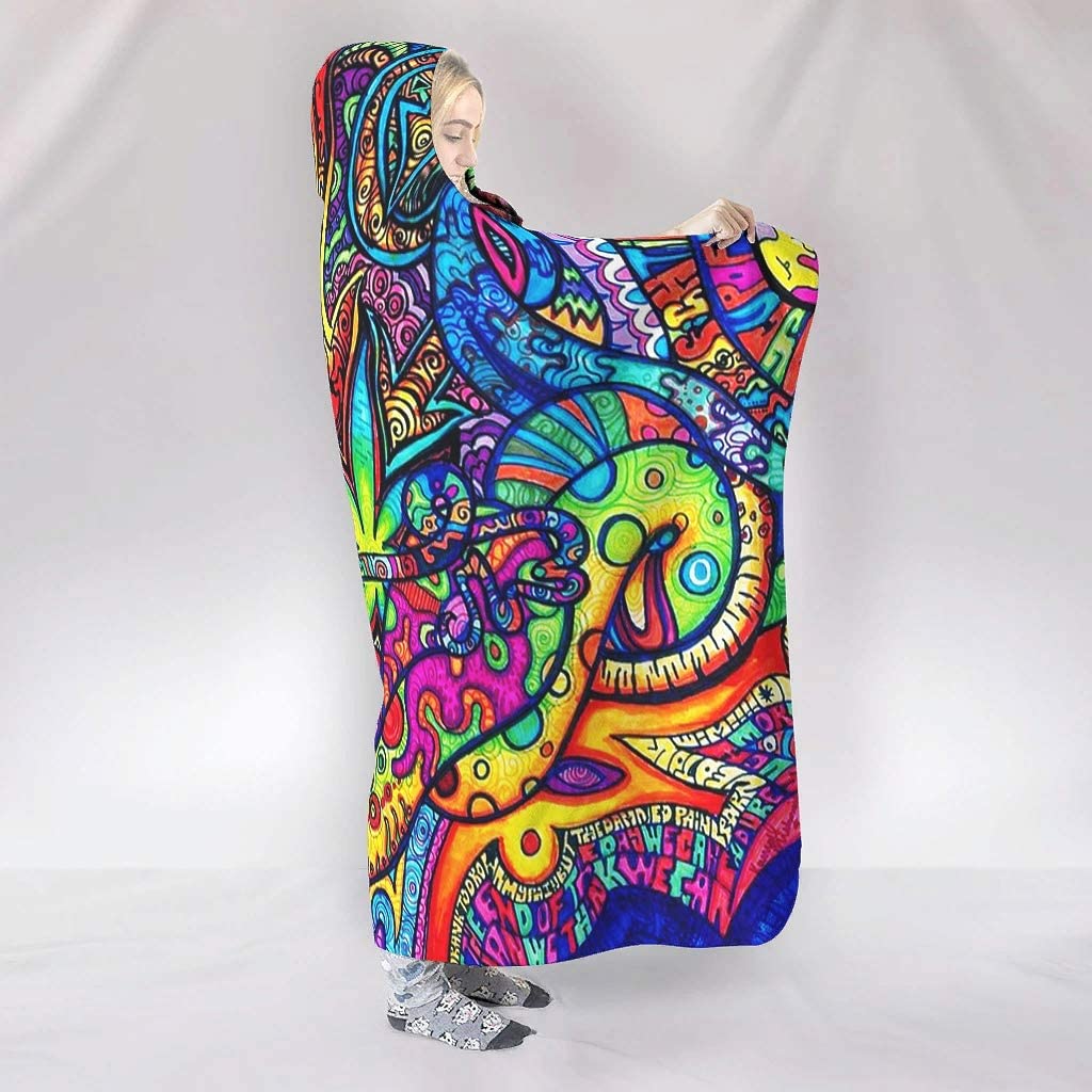 Abstract Bright Trippy Rainbow – Sherpa Hoodie Fleece recenzja i cena