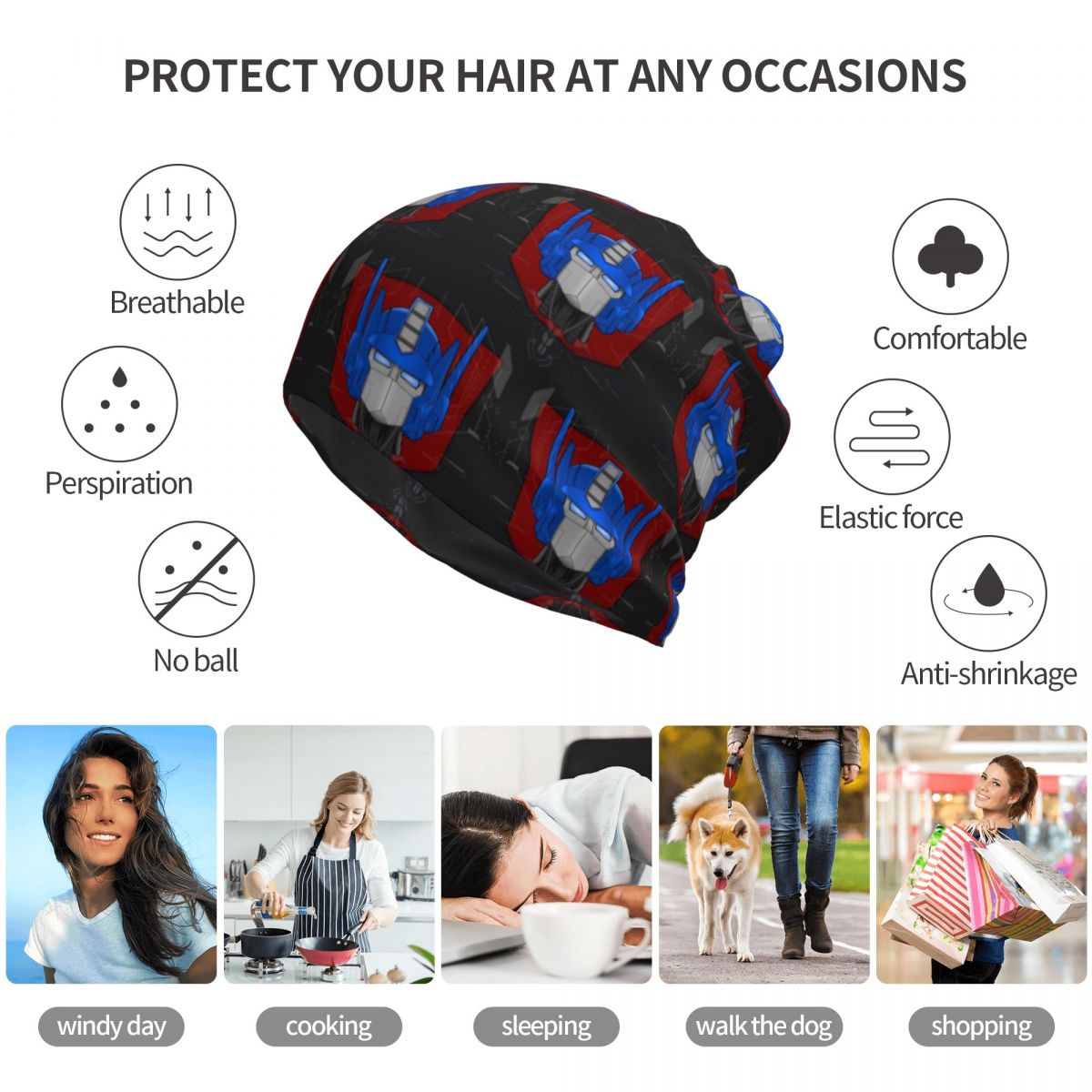 Optimus Prime Bust Bandana Nec – Knit Beanie Hat Warm recenzja i cena